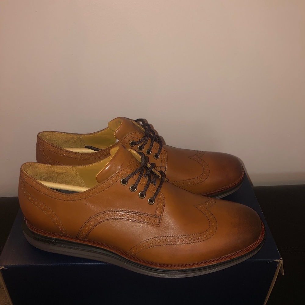 NIB Cole Haan OriginalGrand Lux Wingtip Oxford Tan 10.5